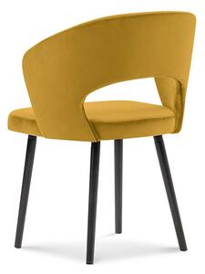 Žlutá Sametová židle Elpis WINDSOR & CO