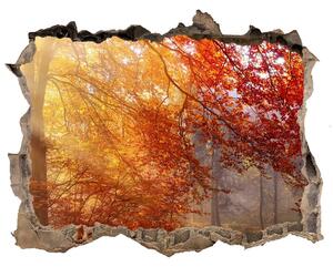Díra 3D ve zdi nálepka Podzimní les nd-k-122248477