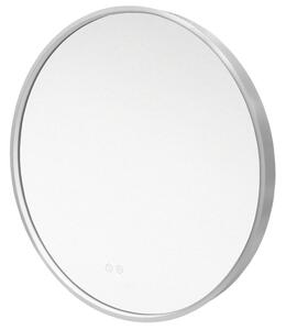 Mereo Mereo, kulaté LED zrcadlo, průměr 60 cm, LED osvětlení, rám z broušené oceli, MER-CN164S