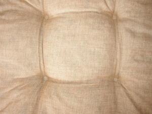 Ratanový papasan 115 cm hnědý - polstr světle béžový melír