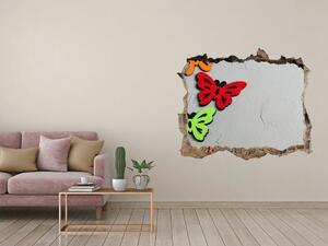 Díra 3D fototapeta nálepka Barevní motýli nd-k-128188702