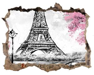 Fototapeta díra na zeď 3D Eiffelova věž Paříž nd-k-129898169
