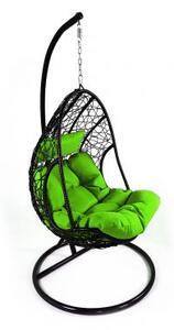 Závěsné relaxační křeslo QUEEN, zelený sedák
