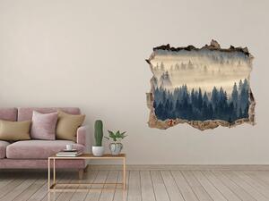 Díra 3D ve zdi nálepka Mlha nad lesem nd-k-134224571