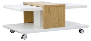 KONFERENČNÍ STOLEK, bílá, divoký dub, kompozitní dřevo, 110/66/45 cm MID.YOU, Online Only