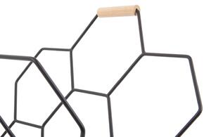 PRESENT TIME Stojan na noviny Honeycomb černá 40 × 33 × 45 cm