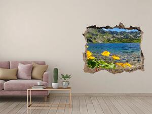 Díra 3D ve zdi nálepka Jezero v horách nd-k-162951795