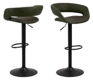 ACTONA Sada 2 ks − Barová židle Grace − zelená 104 × 54,5 × 48,5 cm