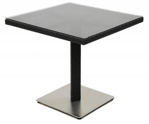 Zahradní ratanový stůl GINA 80x80 cm (černá)