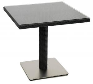 Zahradní ratanový stůl GINA 80x80 cm (černá)