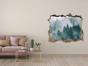 Díra 3D ve zdi nálepka Mlha nad lesem nd-k-167720092