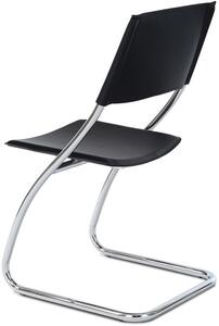 Židle chrom / černá koženka B161 BK