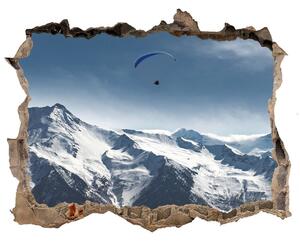 Díra 3D ve zdi nálepka Paragliding Alpy nd-k-175499481