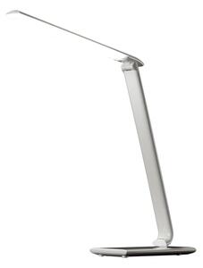 SOLIGHT LED stolní lampička stmívatelná 12W/3000K-6000K/700Lm, USB, bílý lesk