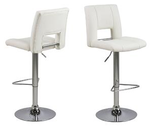 ACTONA Sada 2 ks − Barová židle Sylvia − bílá 115 × 41,5 × 52 cm