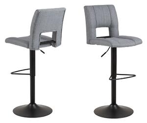 ACTONA Sada 2 ks − Barová židle Sylvia − šedá 115 × 41,5 × 52 cm