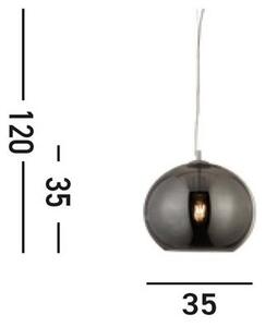 Searchlight 1635SM Závěsný lustr BALLS SMOKE průměr 35cm