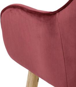 ACTONA Sada 2 ks − Židle s opěrkou Brooke − červená 83 × 58 × 57 cm
