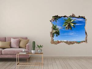 Díra 3D ve zdi nálepka Tropická pláž nd-k-32258072