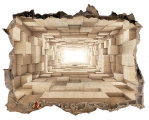 Díra 3D fototapeta nálepka Dřevěný tunel nd-k-33419074