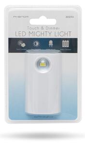 PHENOM LED svítidlo s dotykovým vypínačem, bílé, na 3 x AAA baterie