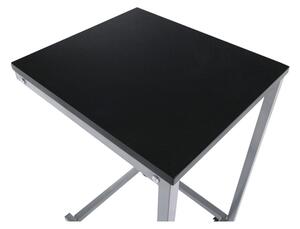 TEMPO Příruční stolek, černá/kov stříbrná, MANNY