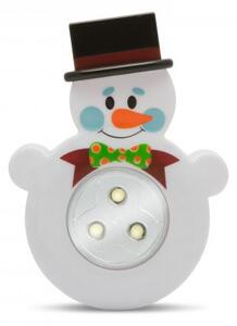 PHENOM Sněhulák, dětská přenosná noční LED lampička na 3 x AAA baterie