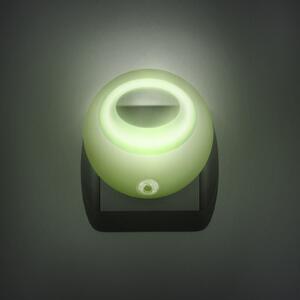 PHENOM LED noční lampička 1W/230V se světelným senzorem, zelené světlo