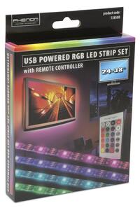PHENOM LED pásek RGB pro TV 24 - 38", IP65, USB port, dálkové ovládaní