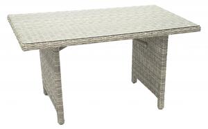 Ratanový stůl 140 x 80 cm SEVILLA (šedá)