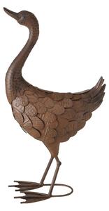 Zahradní kovová figurka Goose, 60x33 cm, hnědá