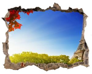 Fototapeta díra na zeď 3D Eiffelova věž Paříž nd-k-44409283