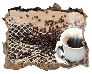 Nálepka 3D díra Káva a zrnka kávy nd-k-45865517