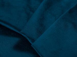 Modrá Trojmístná rozkládací sametová pohovka s úložným prostorem Cirrus 215 × 112 × 90 cm WINDSOR & CO