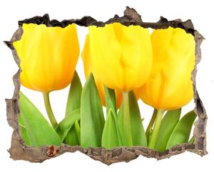 Samolepící díra na stěnu Žluté tulipány nd-k-50296445