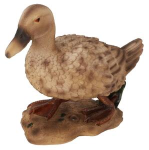 Zahradní figurka z polistone Duck2, 26,5x21 cm, hnědá