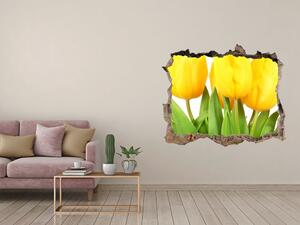 Samolepící díra na stěnu Žluté tulipány nd-k-50296445