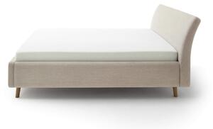 Čalouněná postel lemina s úložným prostorem 180 x 200 cm béžová