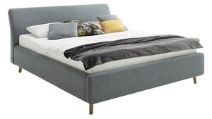 MUZZA Čalouněná postel lemina s úložným prostorem 180 x 200 cm modrá