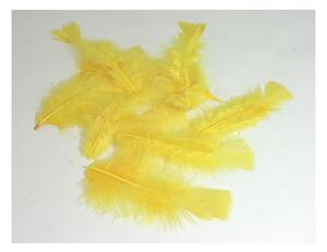 Dekorace - Peříčka dekorační žlutá