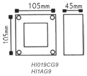 ACA Lighting Venkovní přisazené svítidlo HI19AG9 max. 40W/230V/G9/IP54, šedé