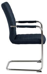 ACTONA Sada 2 ks − Židle s opěrkou Gudrun − modrá 95,5 × 52,5 × 63,5 cm