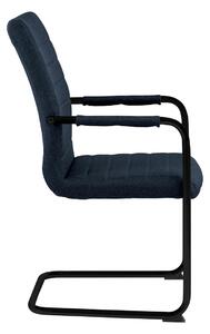 ACTONA Sada 2 ks − Židle s opěrkou Gudrun − modrá 95,5 × 52,5 × 63,5 cm