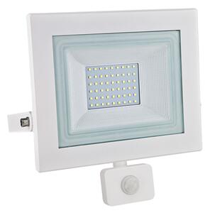 ACA Lighting LED venkovní reflektor X 50W/230V/6000K/4180Lm/120°/IP66, pohybový senzor, bílý