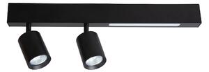 Stropní svítidlo Magnet, 2x černé kovové stínítko + 1x LED 5W, b