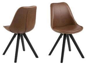ACTONA Sada 2 ks − Jídelní židle Dima − hnědá 85 × 48,5 × 55 cm