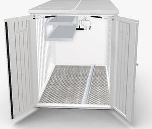 Biohort Multifunkční úložný prostorný box Minigaráž (stříbrná metalíza) Minigaráž (3 krabice)