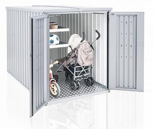Biohort Multifunkční úložný prostorný box Minigaráž (stříbrná metalíza) Minigaráž (3 krabice)