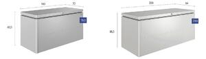 Biohort Designový účelový box LoungeBox (stříbrná metalíza) 200 cm (2 krabice)