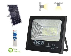 ACA Lighting LED solární reflektor SVIDE 300W/6000K/IP66/Li-Fe 3,2V/45Ah, černá barva